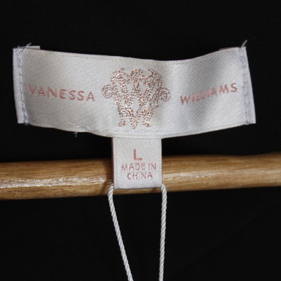 Vanessa Williams | Open Front Black & White Tweed Jacket with Rivet Detailing - Picture 3 of 10